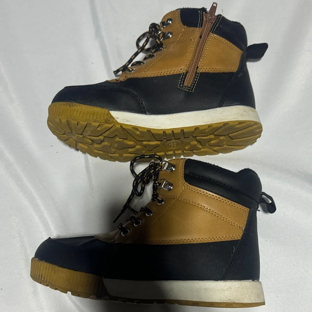 Wonder Nation Brown and Black Kids Boots